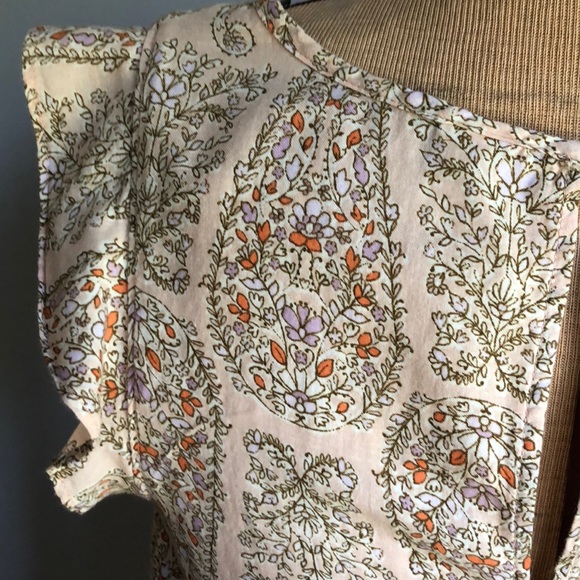 Old Navy Sweet Print Shell Top Sleeveless Pintucks - Picture 7 of 13